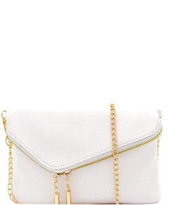 Fashion 2 Way Flap Clutch Bag WU023 WHITE